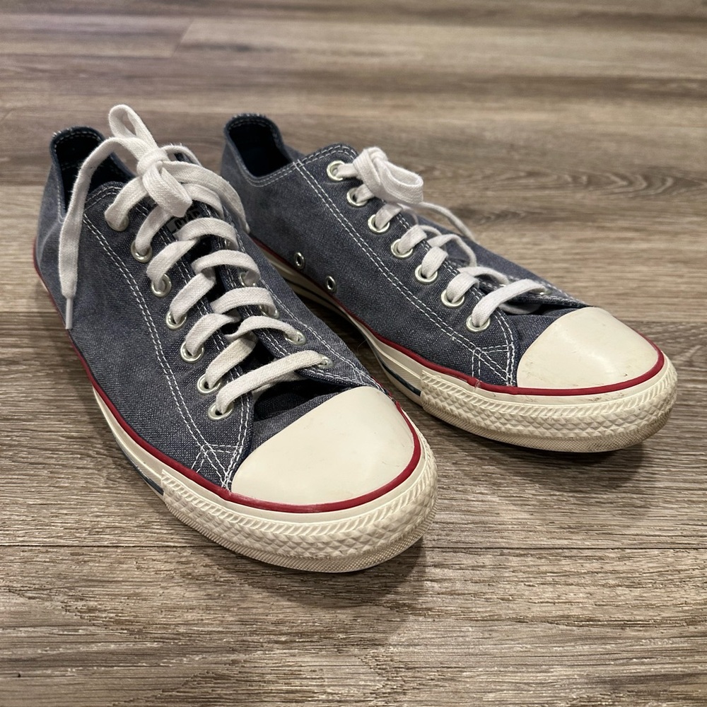 Converse Denim Blue and White High-Top Sneakers